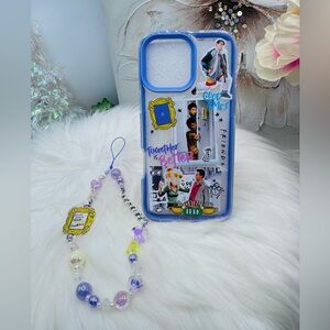 Friends Themed iPhone 16 Pro Max Case with Matching Beaded Strap